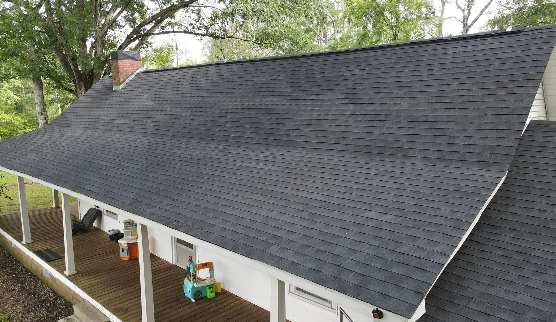 Leitch Roofing & Construction roofing project with asphalt shingles